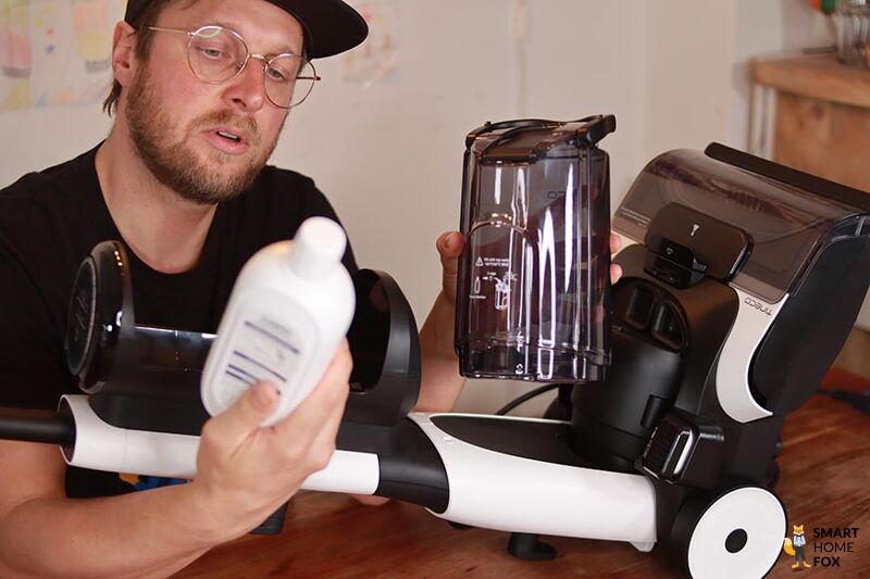 Cleaning formula for the carpet cleaner is shown.